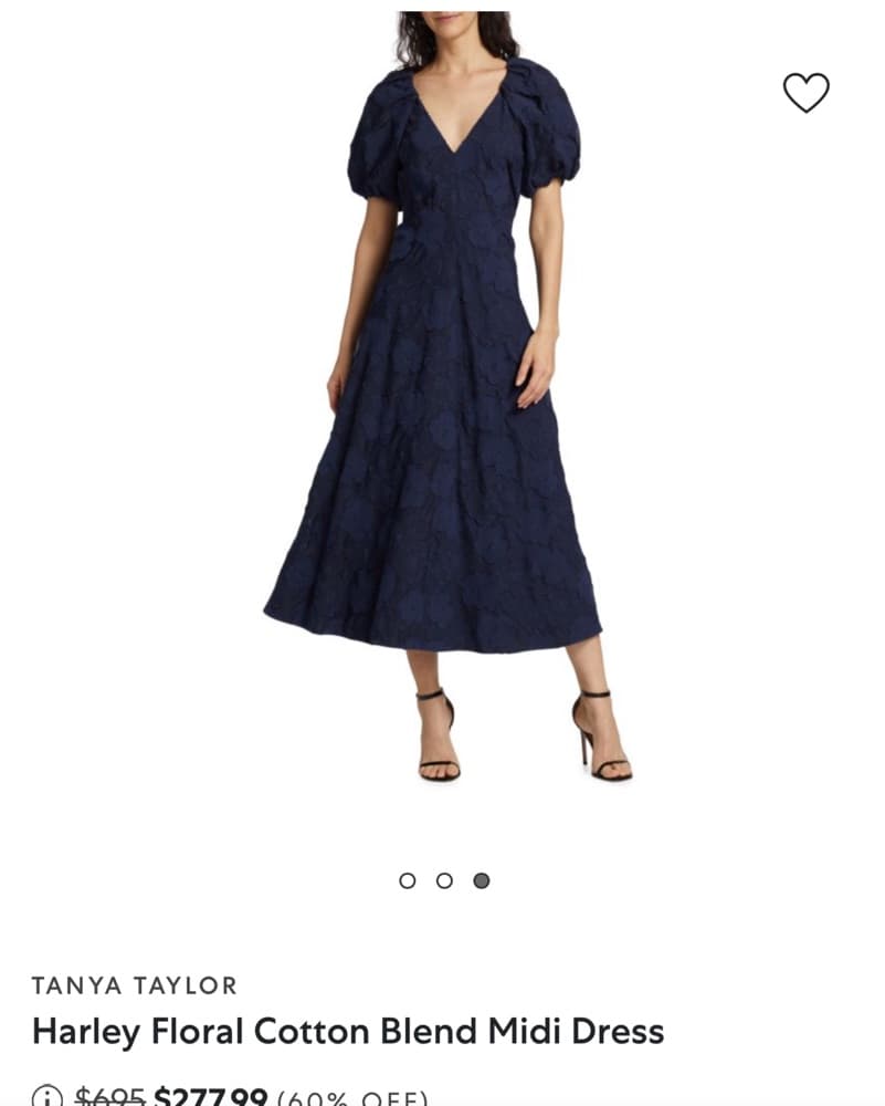 Gorg Classy Navy Floral Print Dress  - Image 1
