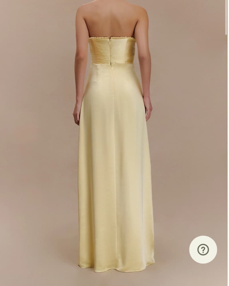 Butter Yellow Strapless Gown - Image 3