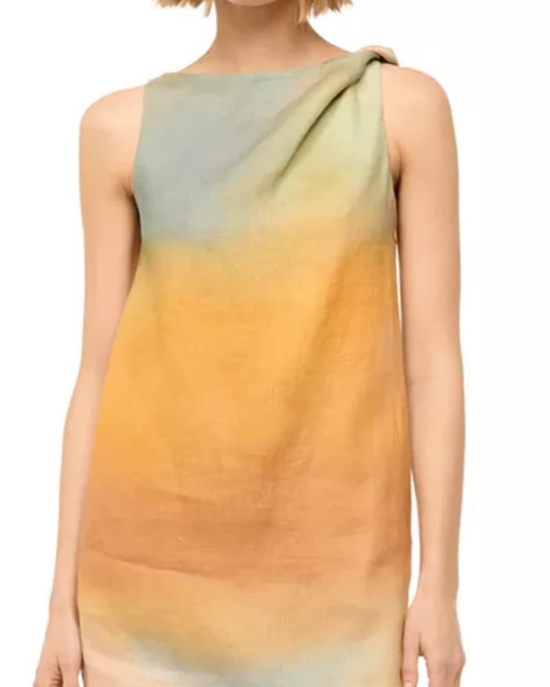 Staud Boa Ombre Linen Shift Dress - Image 1