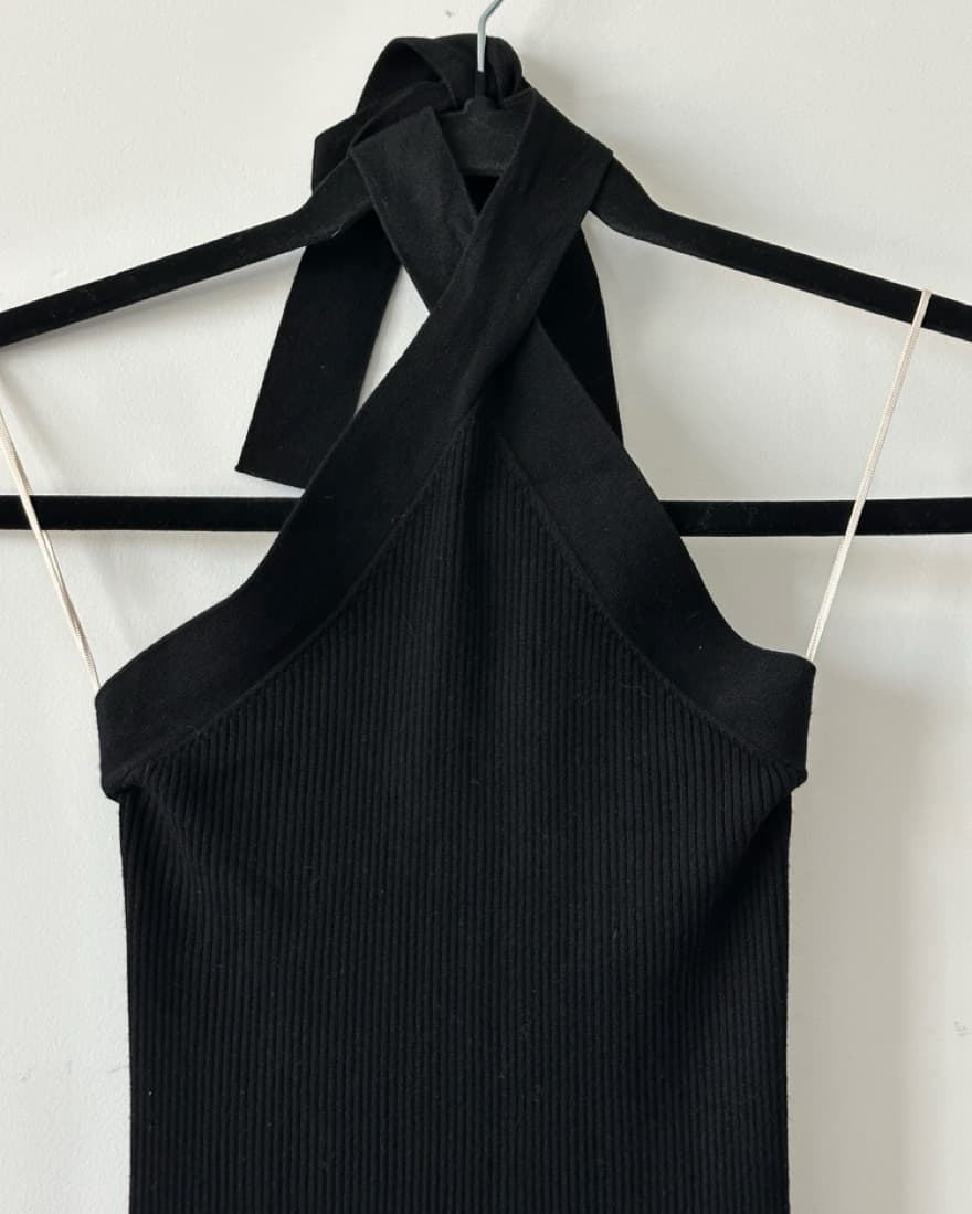Black Halter Dress - Image 6
