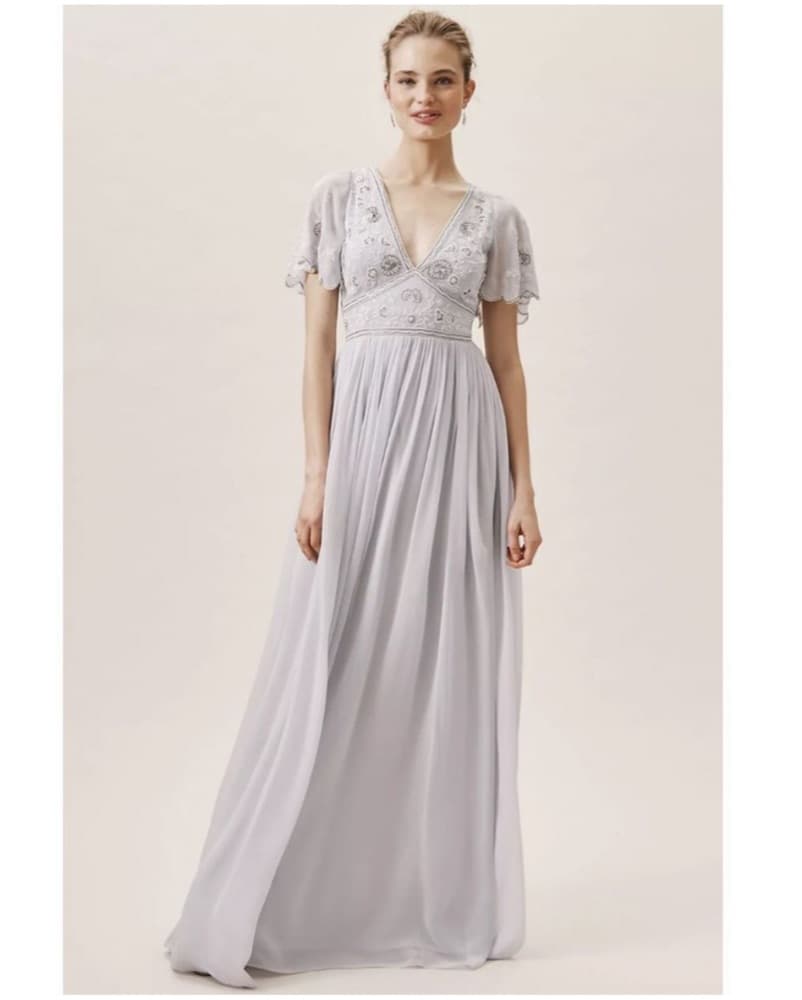BHLDN Fresna Embroided Dress In Lavender - Image 1