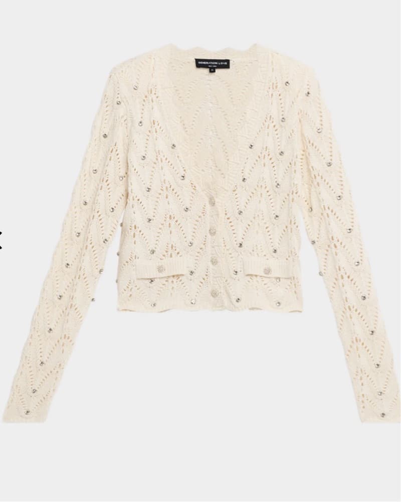 Stylish Crochet Knit Cardigan - Image 4