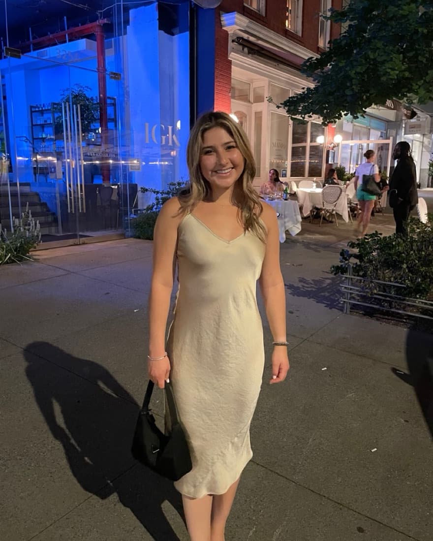 Gold Aritzia Midi Dress - Image 3