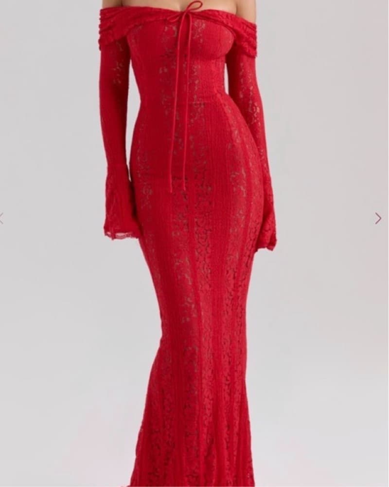 House Of CB Belle Off The Shoulder Dress - Image 6