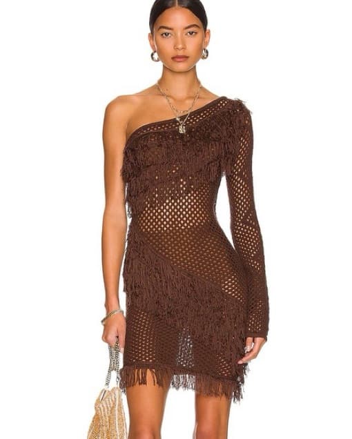 Tualrosa Asymetrical Brown Cover Up - Image 2