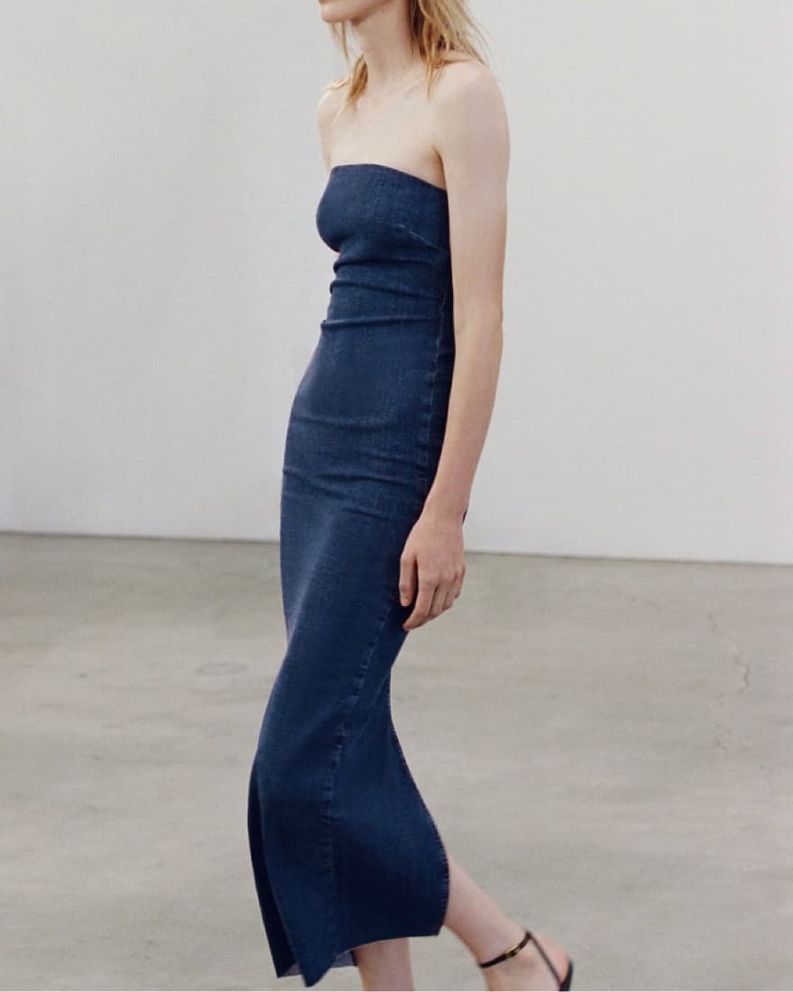 Denim Bustier Dress  - Image 2