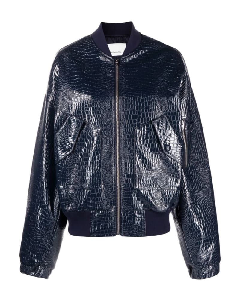 The Frankie Shop Hane Croc Effect Jacket - Image 5