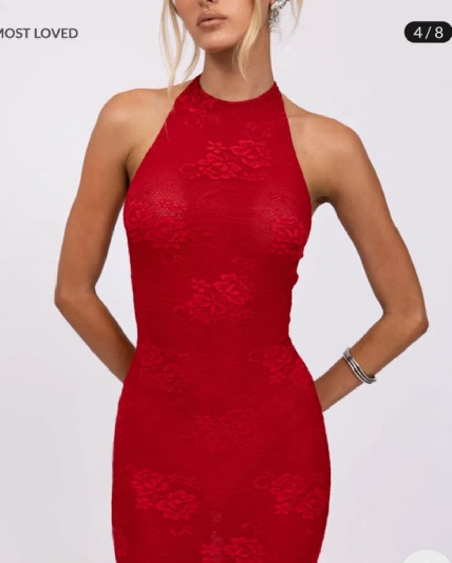 Tiger Mist Red Maxi Dress - Image 3