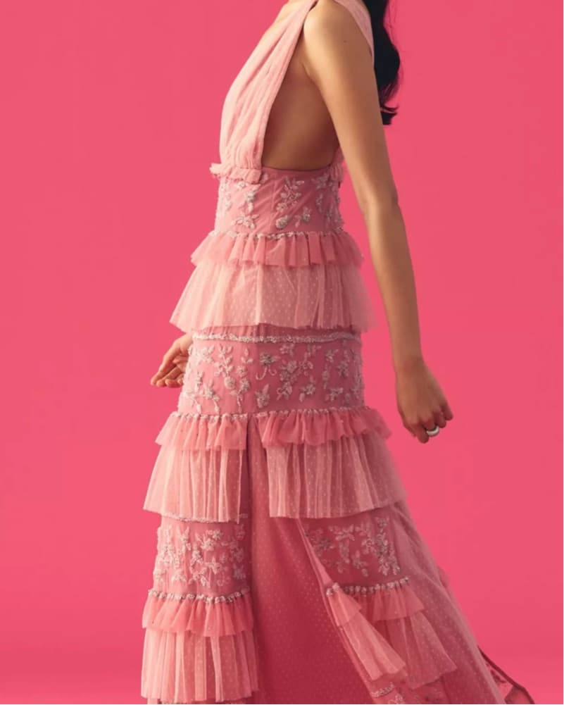 Love Shack Fancy Estate Beaded Gown - Image 4