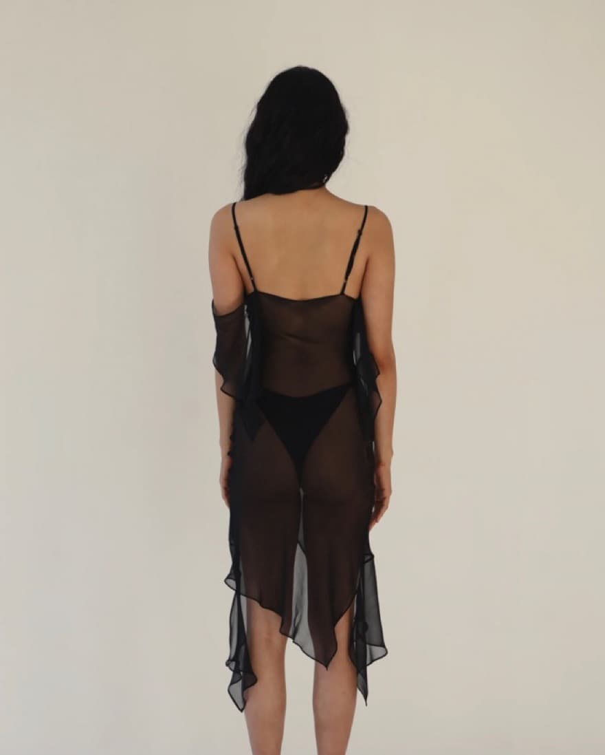 Mirror Pailais Baby’s Breath Noir Dress - Image 2