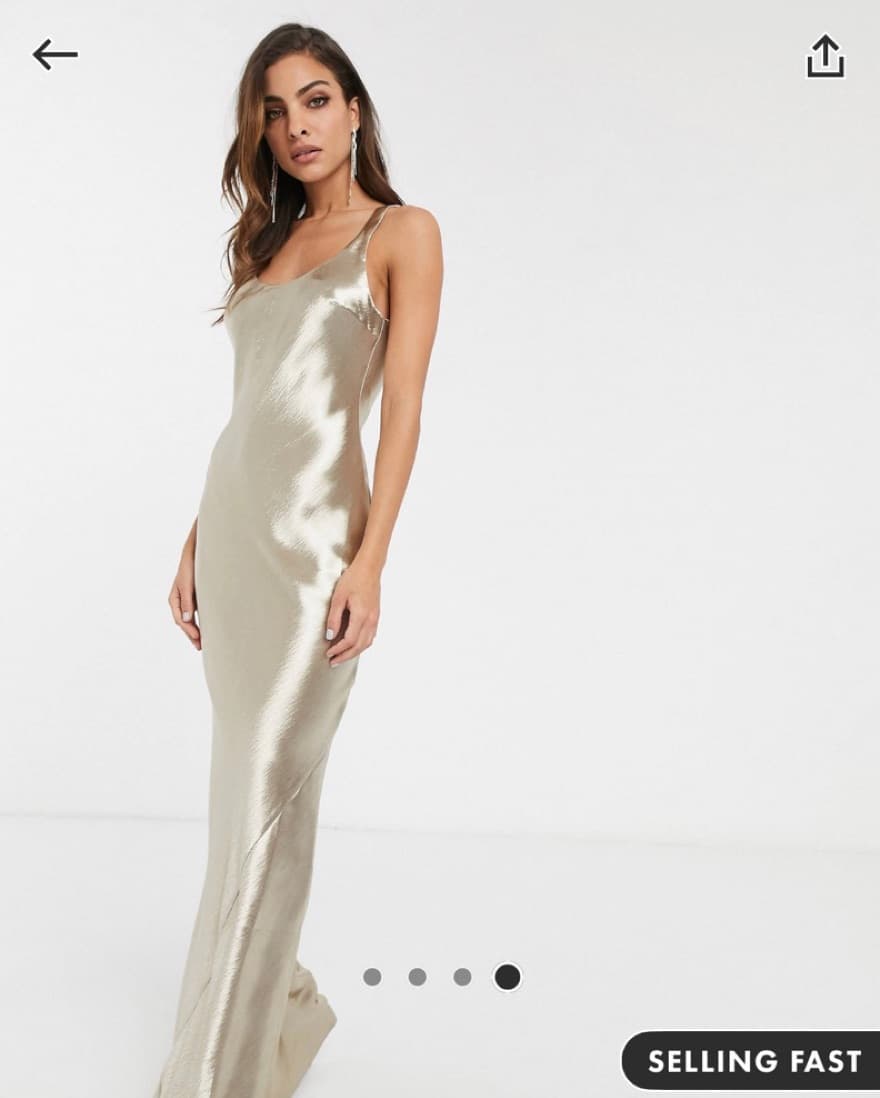 ASOS Design Scoop Neck Satin Maxi - Image 1