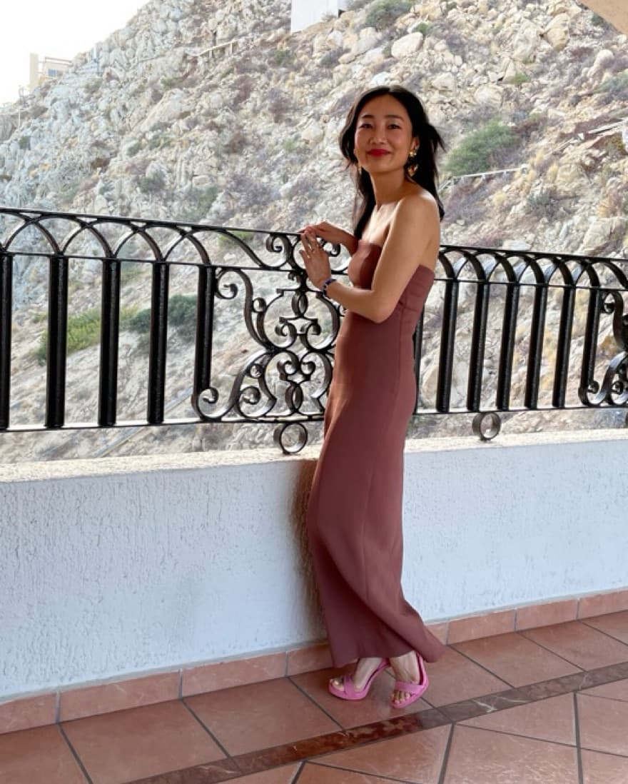 Matte Clay Strapless Dress - Image 4