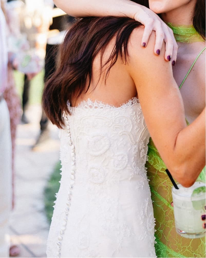 Custom Made Ivory Lace Maxi Dress - Image 4