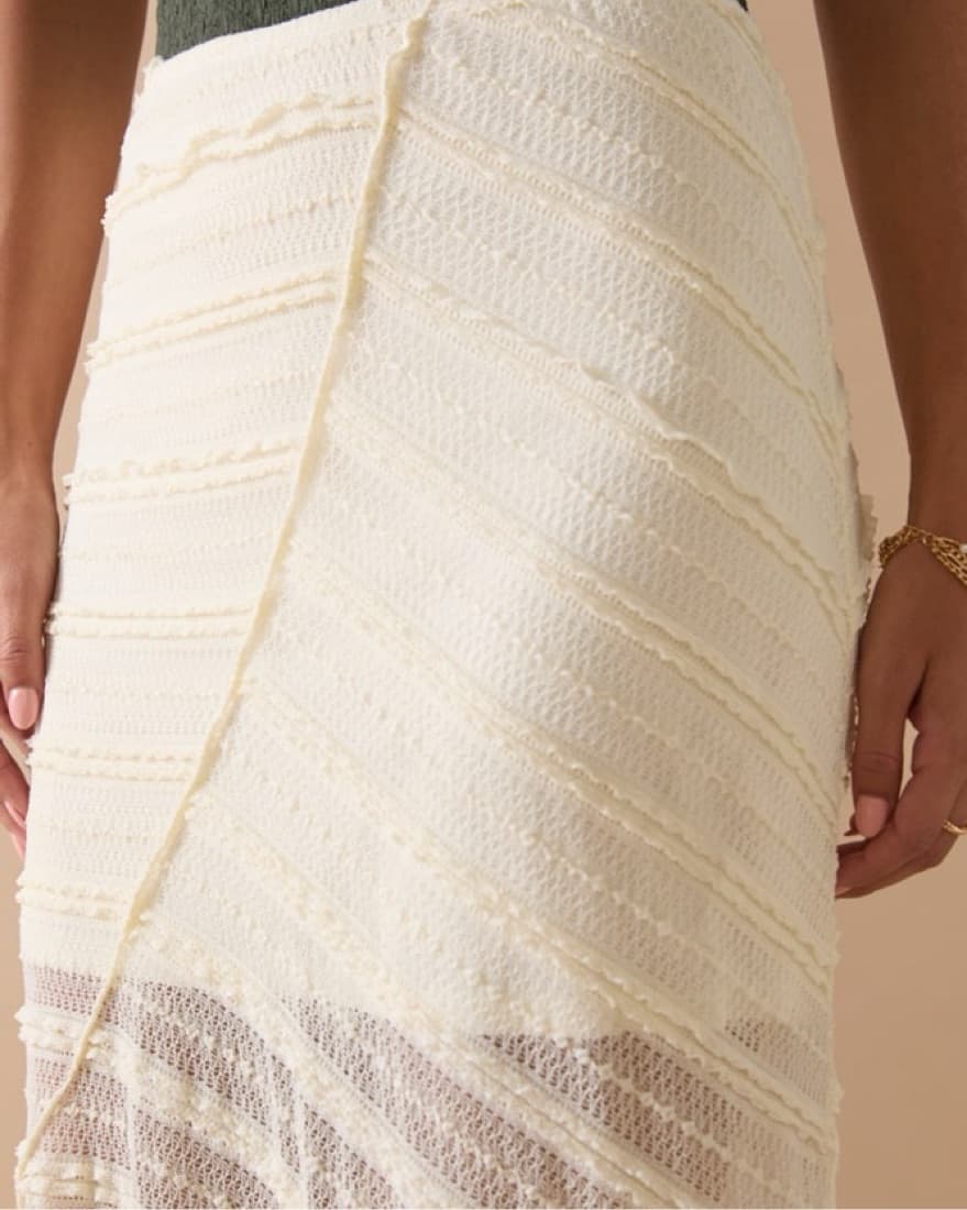 *NEW* Crochet Draped Hem Maxi Skirt - Image 2