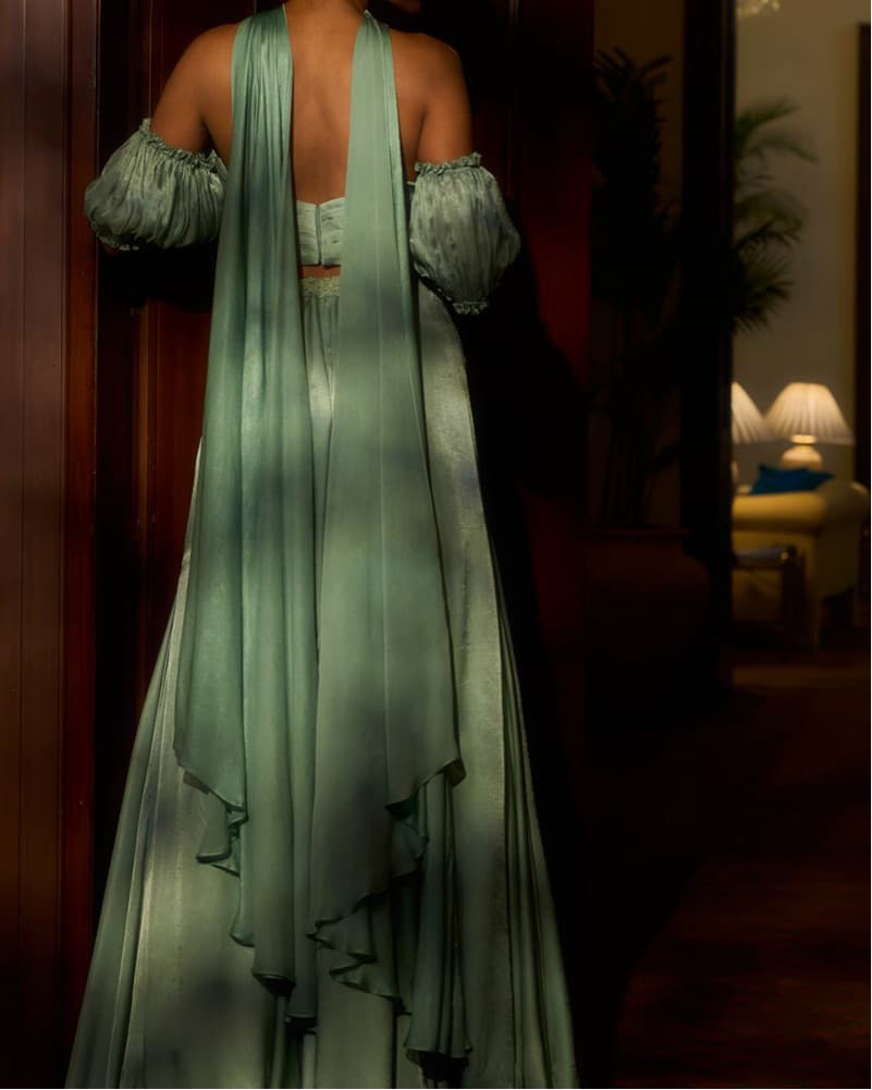 Sea Green Lehenga Set - Image 2