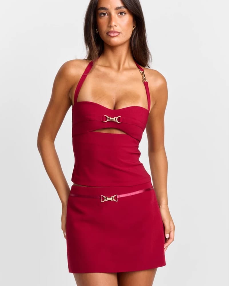 Sasha Therese Red Bustier Top - Image 1