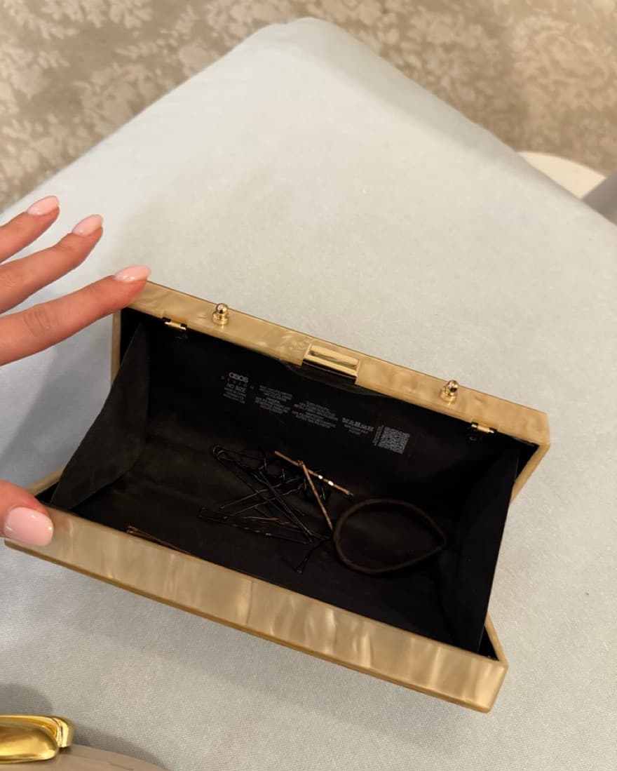 Rectangle Gold Clutch - Image 3
