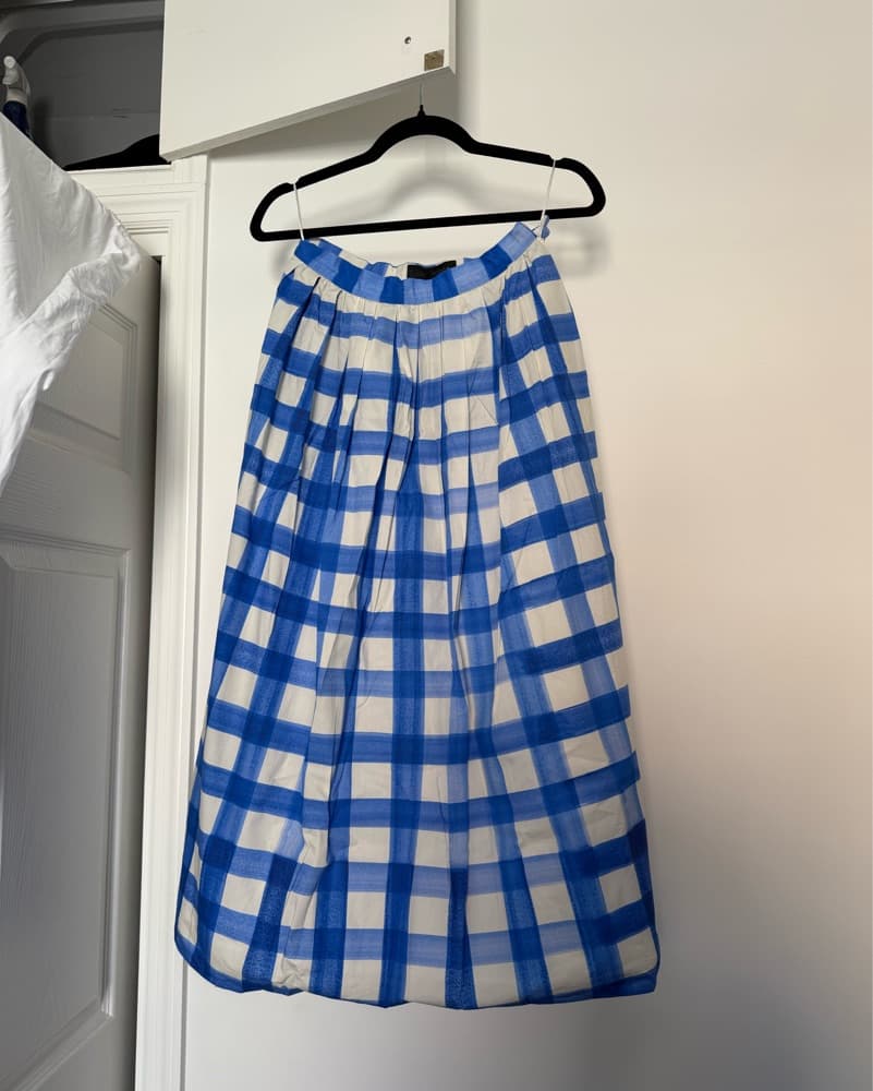 Zara Gingham Midi Skirt - Image 4
