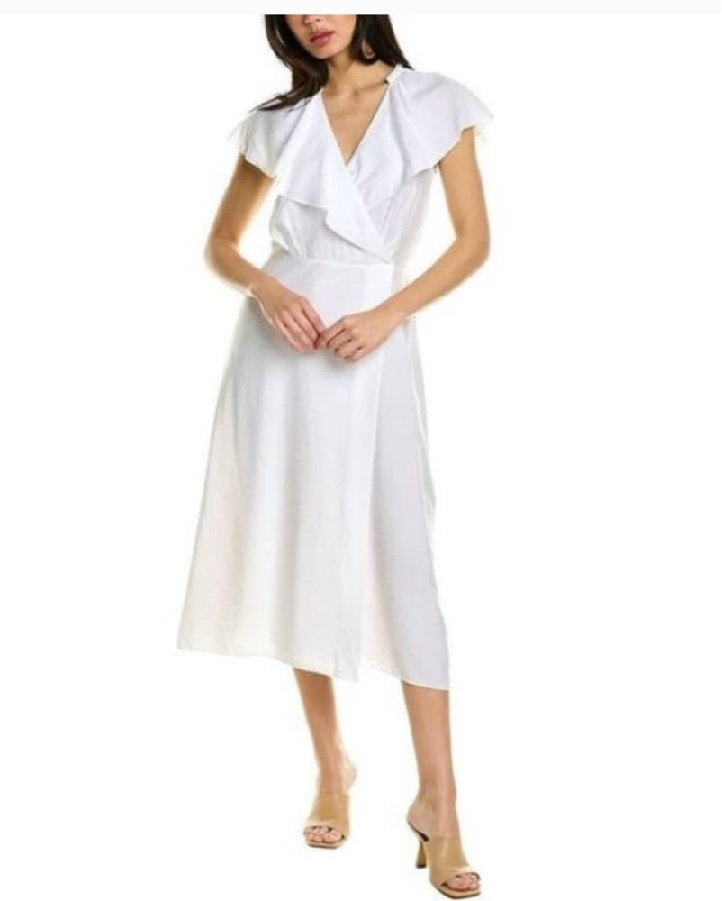 Vince Flutter Sleeve Wrap Dress - Image 1