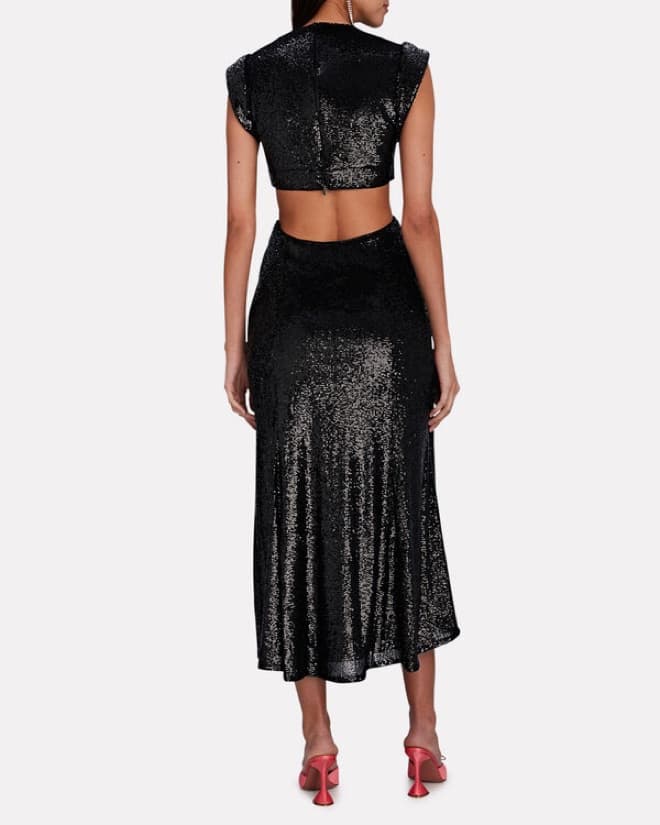 A.L.C. Alexis Cut-Out Sequined Midi Dres - Image 2