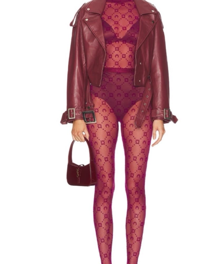 Marine Serre Monogram Cherry Mesh Set  - Image 1