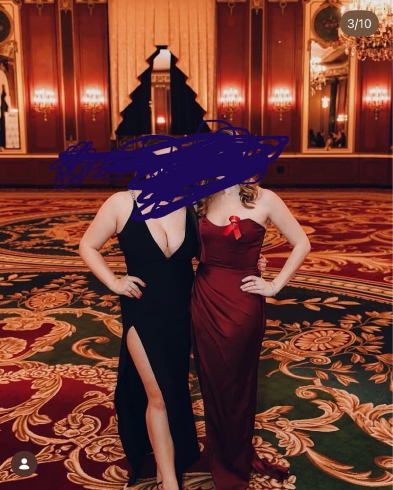 Katie May Long Bita Gown In Bordeaux - Image 3