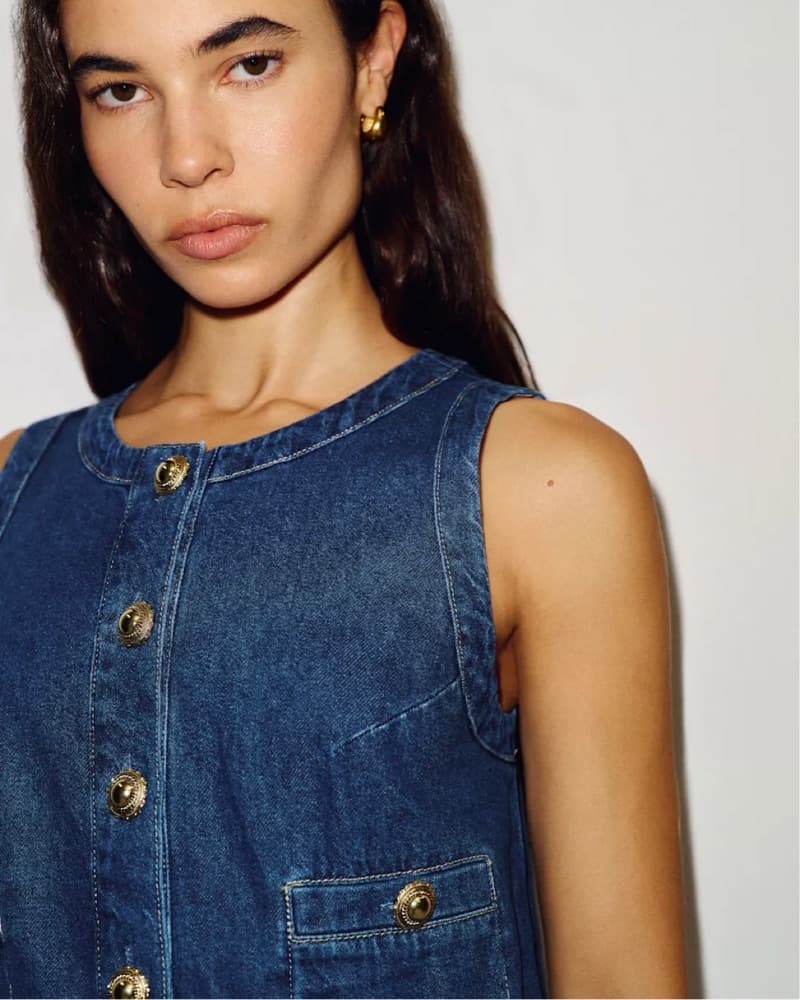 REFORMATION Tropez Denim Dress - Image 3