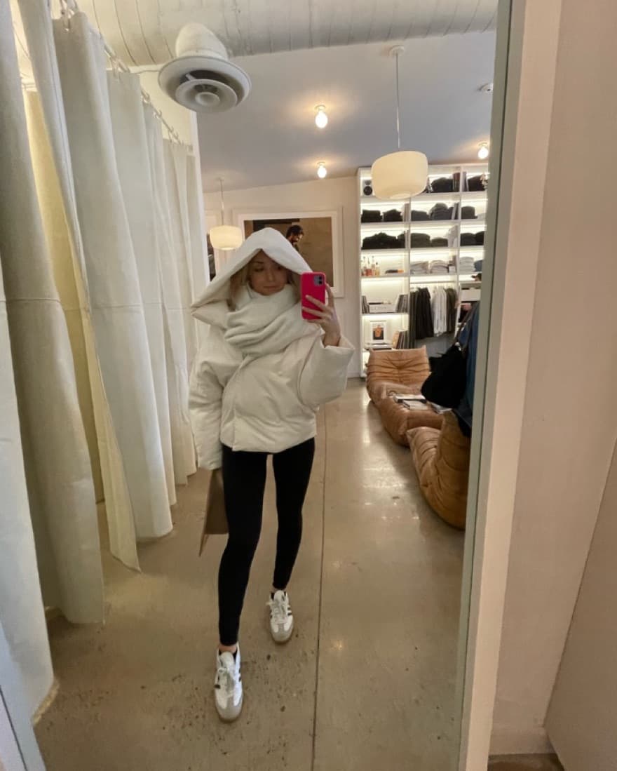 ba&sh White Puffer Coat  - Image 1