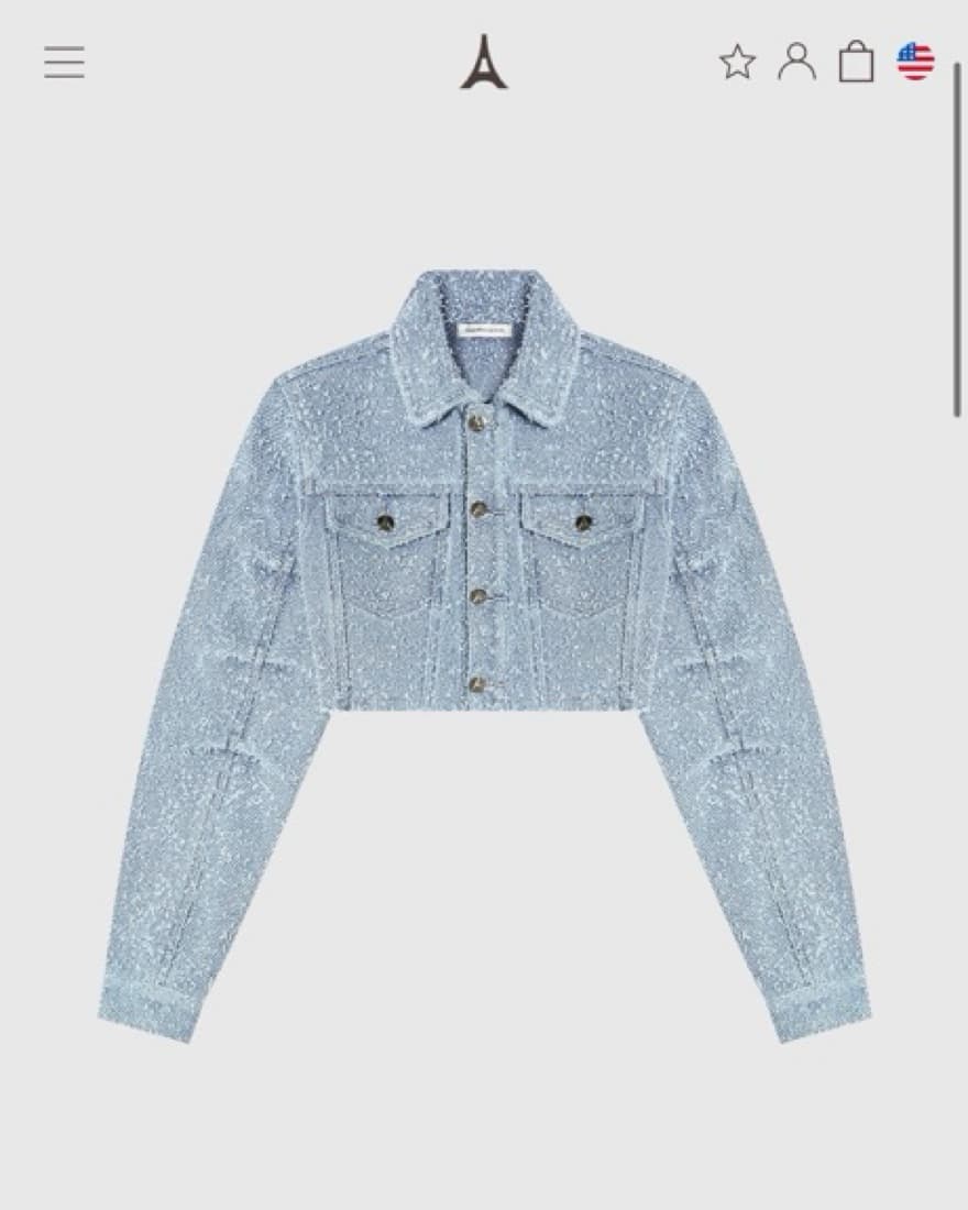 Denim Cropped Jacket and Pant Set - Image 2