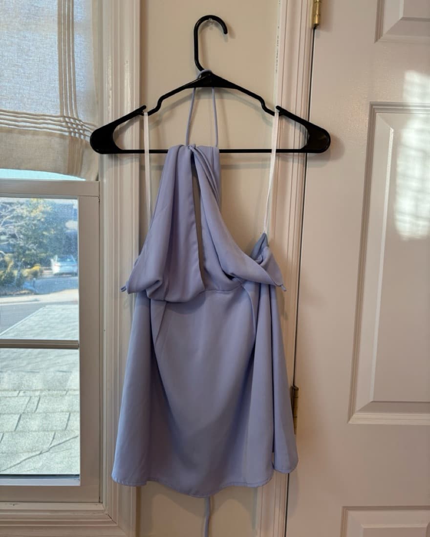 Light Blueish Mini Cocktail Dress - Image 3