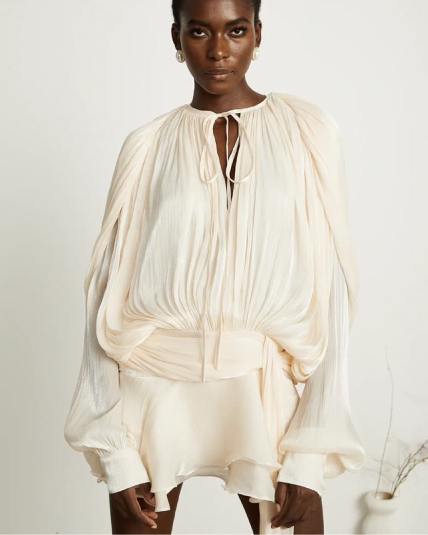 Miss Rosier Pleated Ruffle Mini Dress - Image 4
