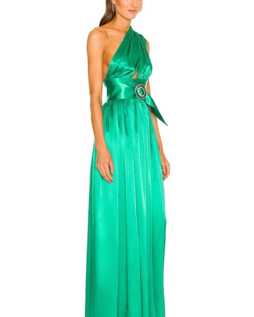 Bronx And Banco Camilla Gown In Emerald - Image 2