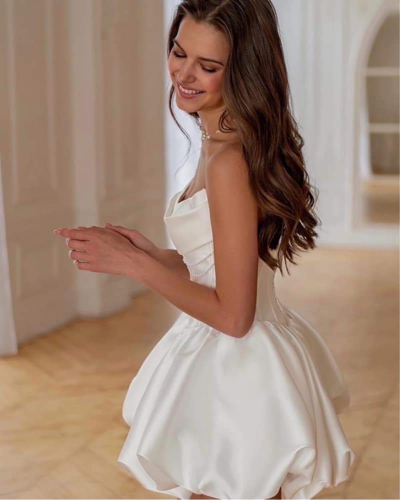 Short Bridal Dress - Image 2