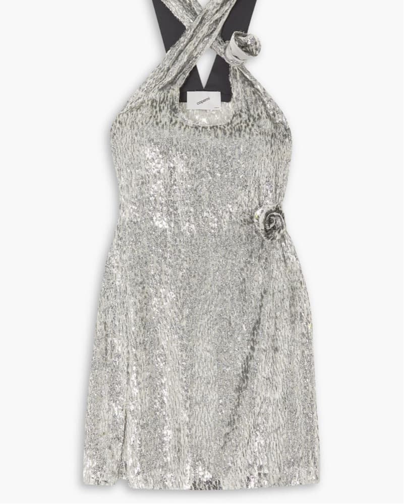 Coperni Metallic Silver Mini Dress - Image 2