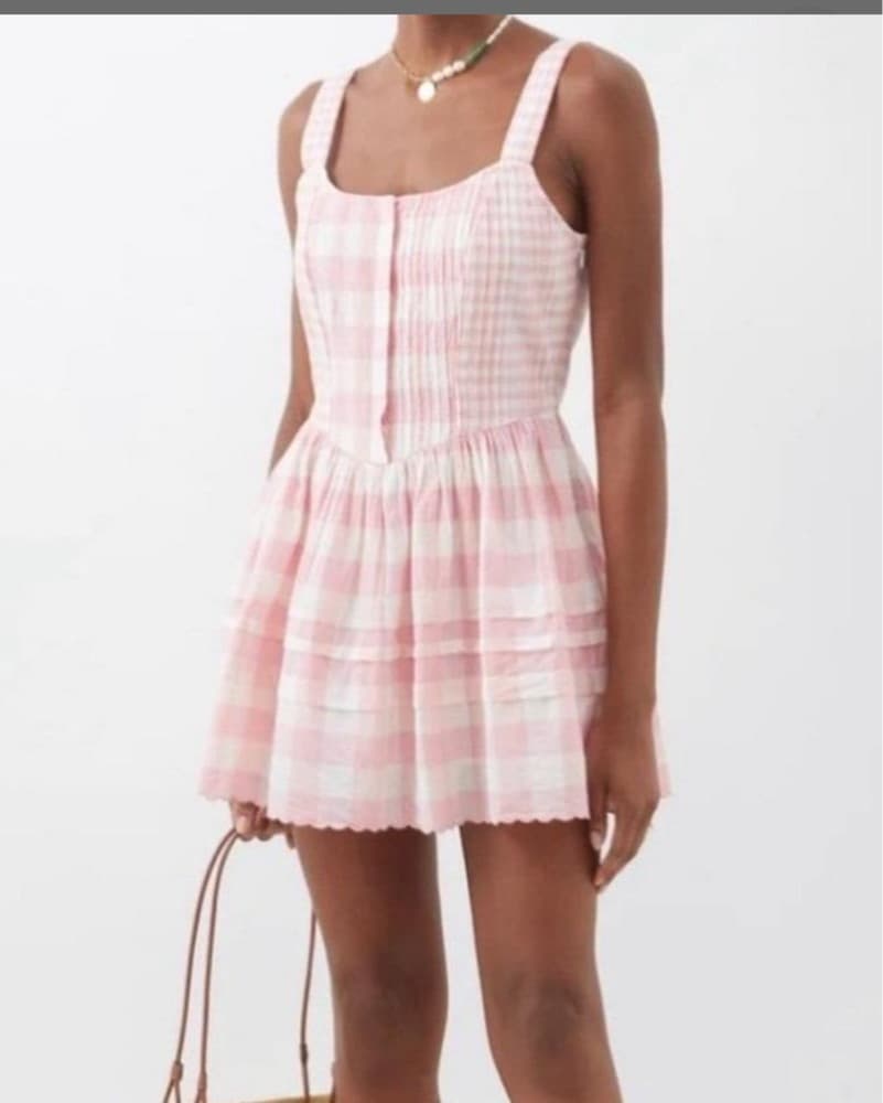 LoveshackFancy Gingham Mini Dress  - Image 1