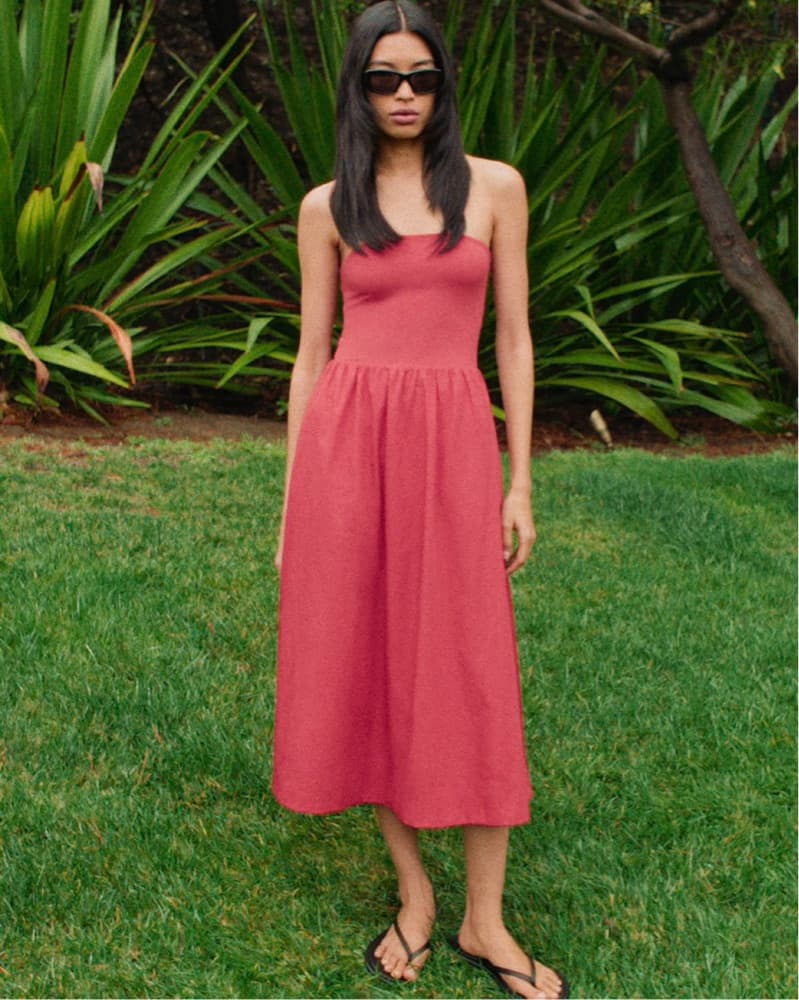 Strapless Fit And Flare Summer Dress - Image 1