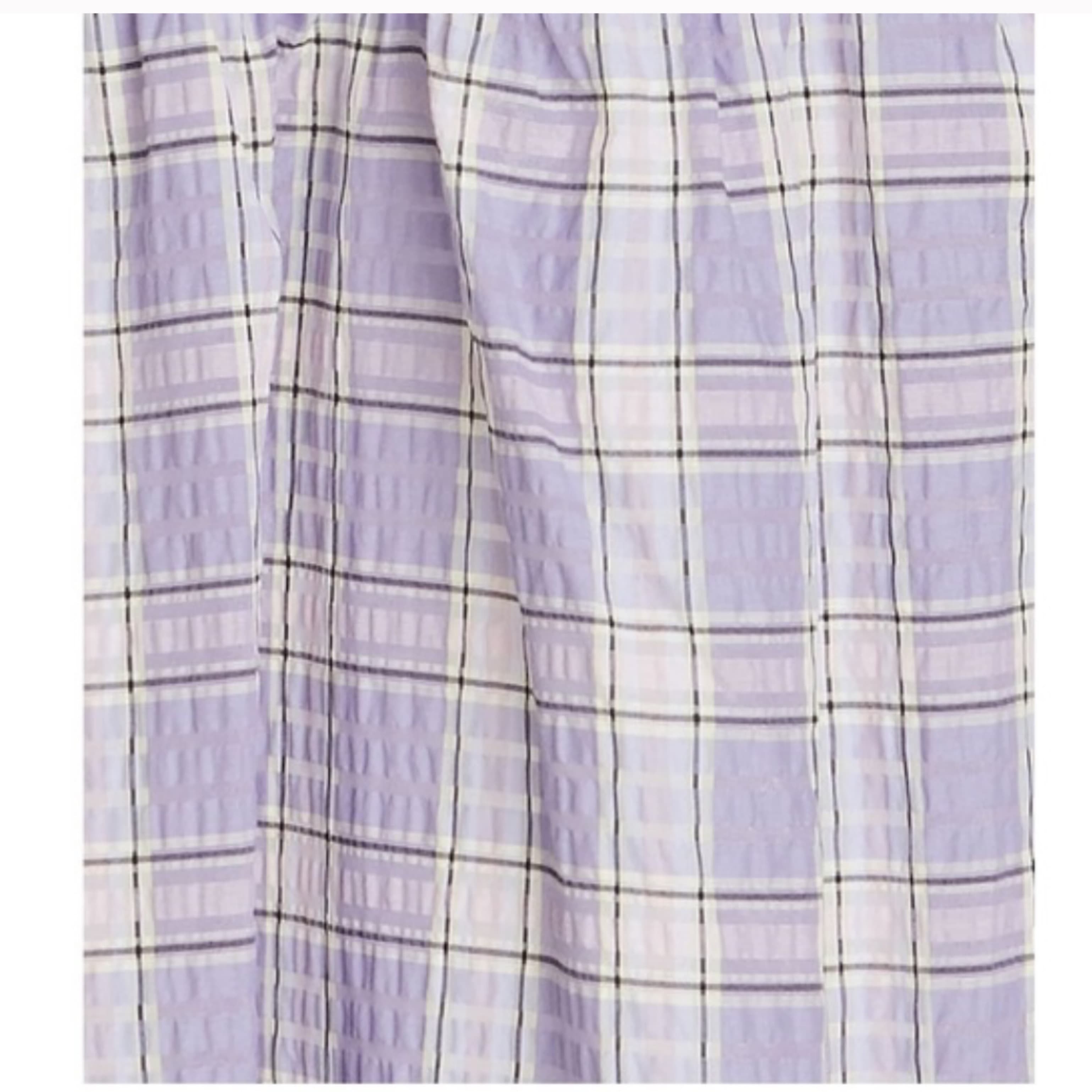GANNI Lavender Seersucker Midi Dress - Image 3