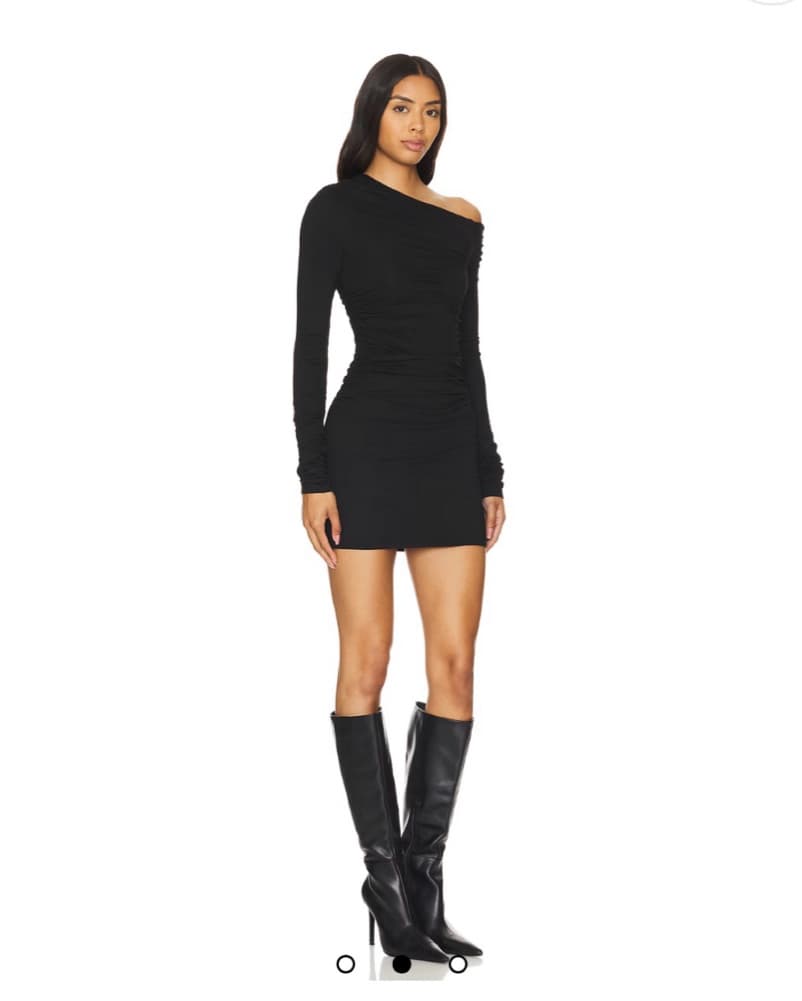 Black Off The Shoulder Mini Dress - Image 2