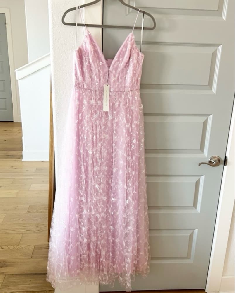 Monique Lhuillier Layla Pink Sequin Gown - Image 3
