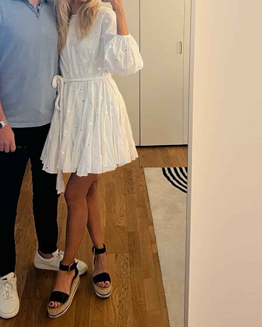 Rhode Ella Dress White Mirror - Image 1