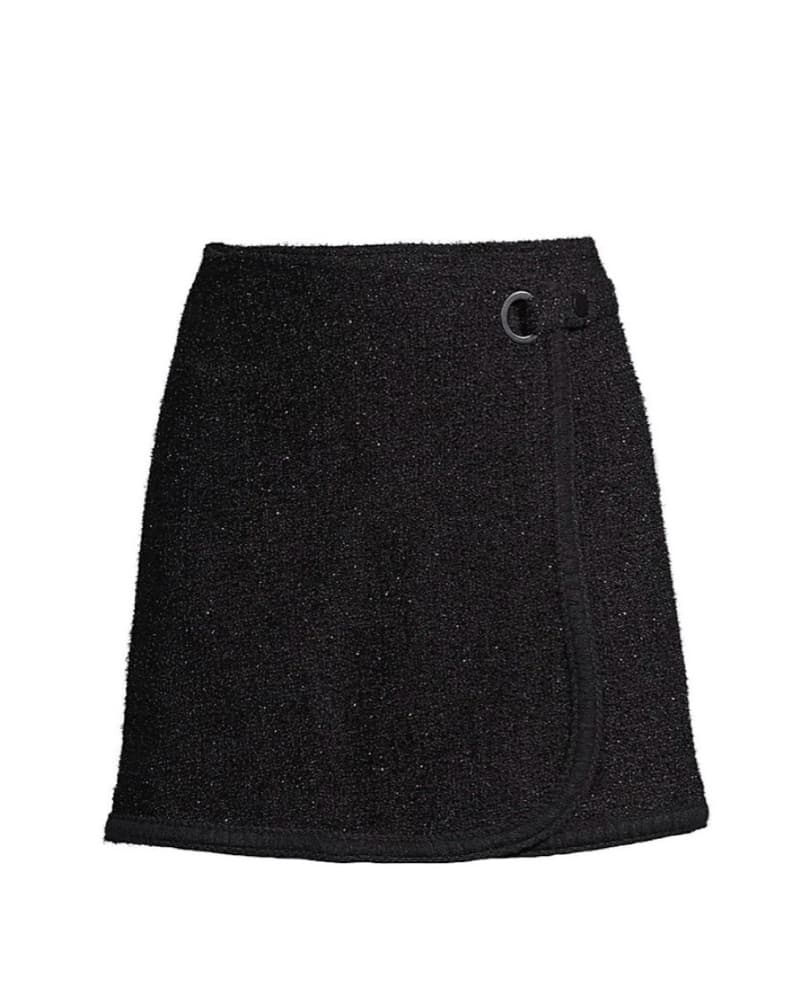 Jason Wu Shimmer Black Tweed Mini Skirt  - Image 2