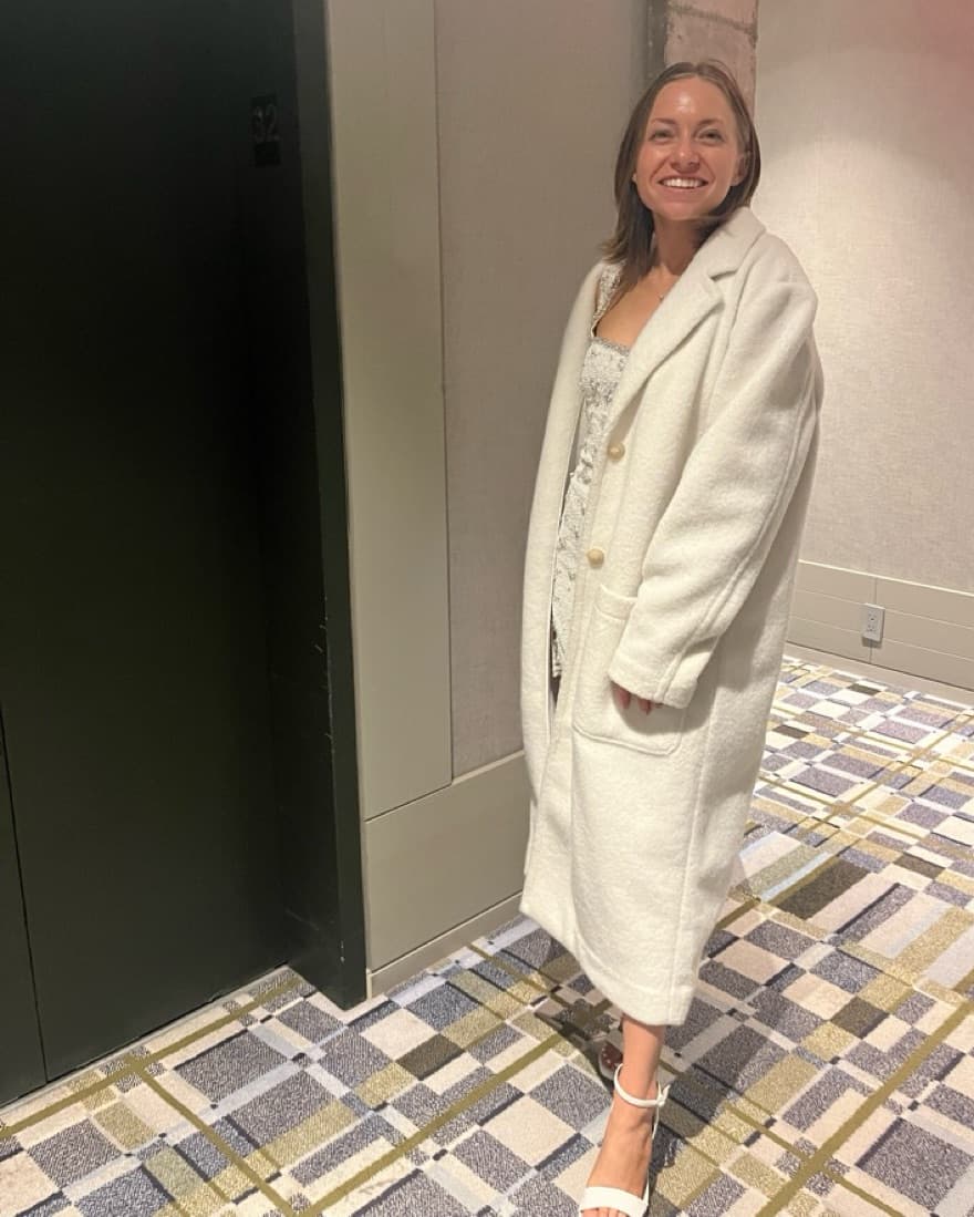White Long Coat - Image 2