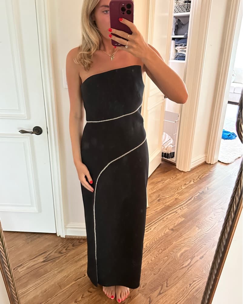 Shoshanna Black Strapless Gown  - Image 2