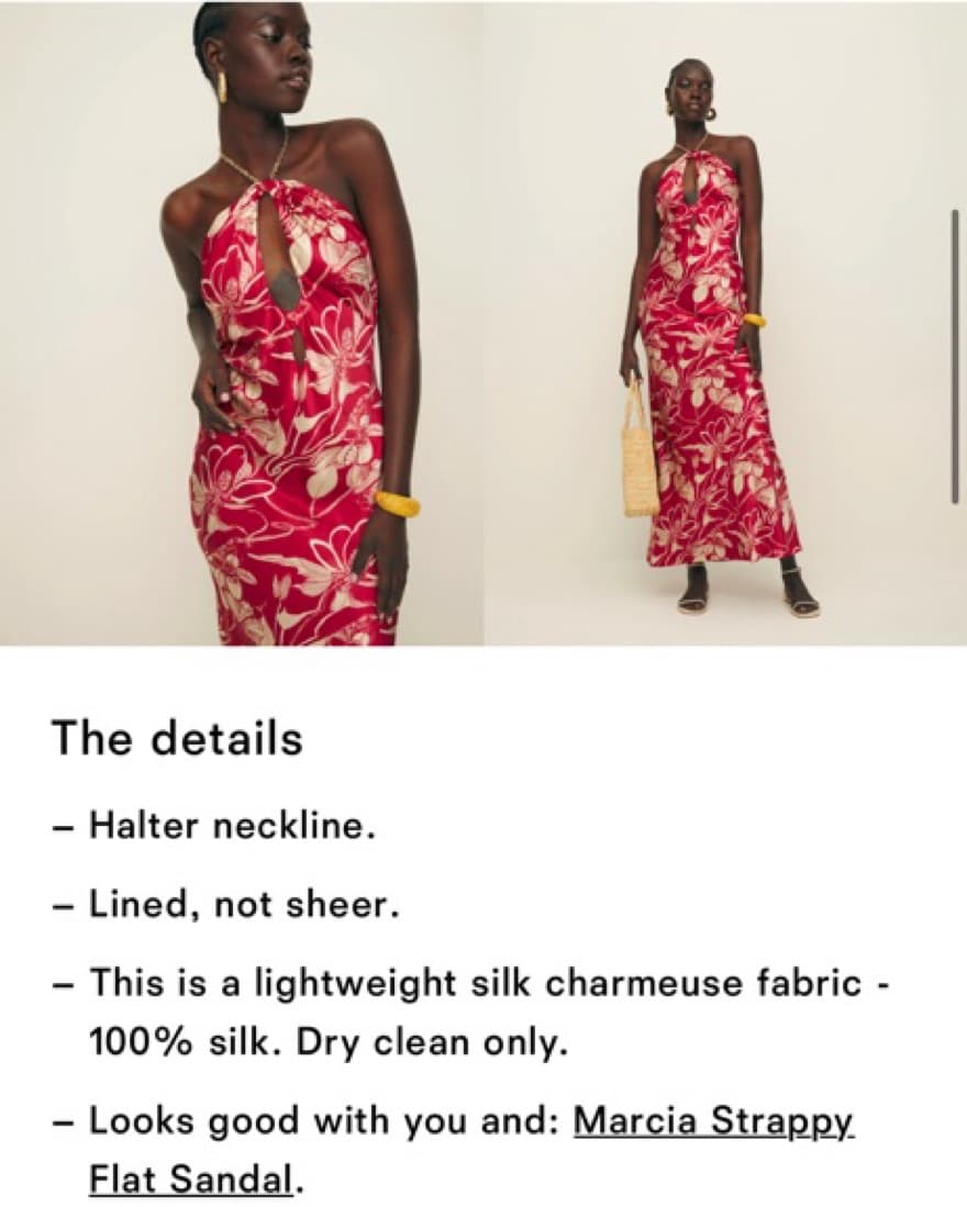 Red Floral Silk Halter Maxi Dress - Image 4
