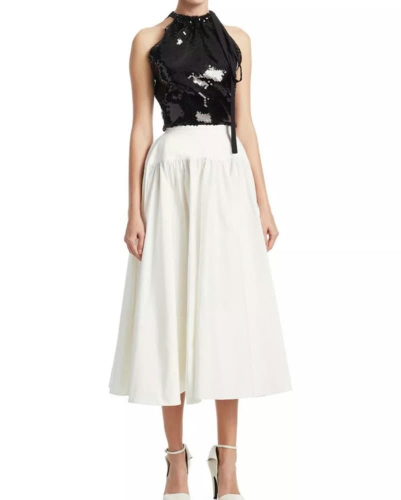 RAF SIMONS Sequin Black & White Dress - Image 1