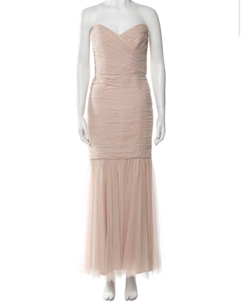 Elegant Blush Tulle Dress Amsale - Image 1