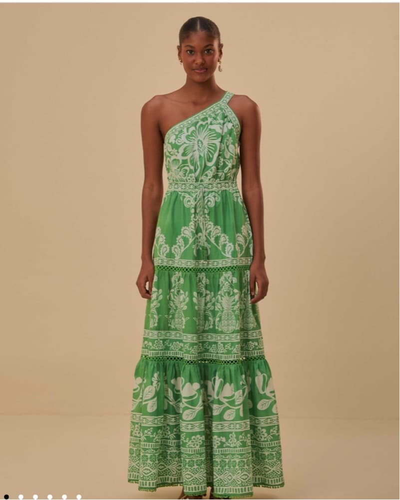 Farm Rio Green One Shoulder Maxi - Image 1