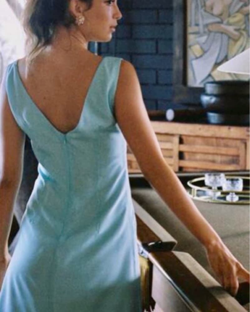 With Jean aqua Carrie dress - Image 4