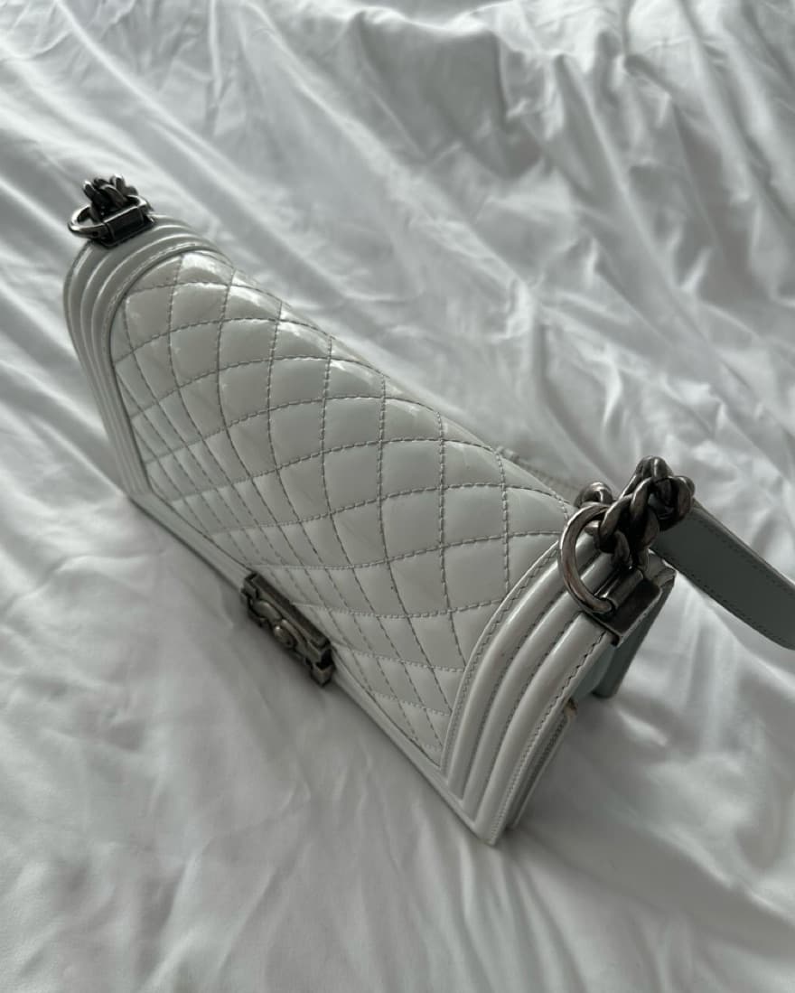 Chanel Medium Grey pattern boy bag - Image 2