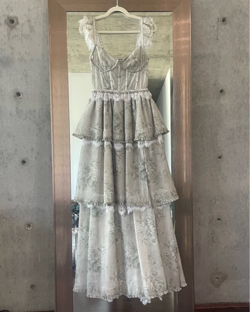 V. Chapman Jolie Dress in Sage Tapestry - Image 2